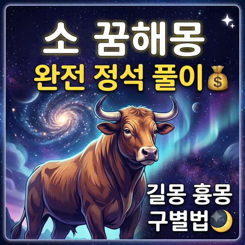 소 꿈해몽 총정리! 황소, 검은 소, 소한테 쫓기는 꿈 상황별 완벽 분석