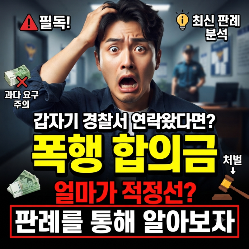 폭행 합의금 기준과 실제 판례 분석 및 처벌 수위 총정리