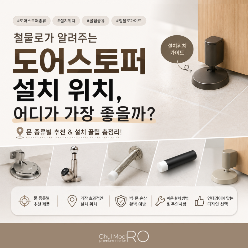 철물로가 알려주는 도어스토퍼 설치 위치, 어디가 가장 좋을까?