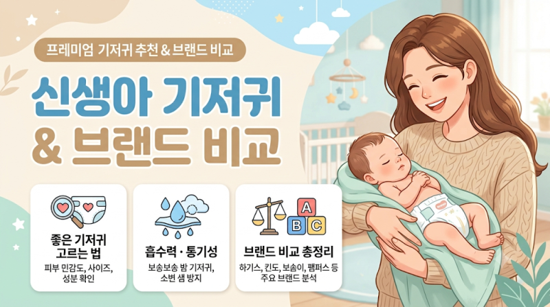 신생아 기저귀 추천! 브랜드 비교 총정리
