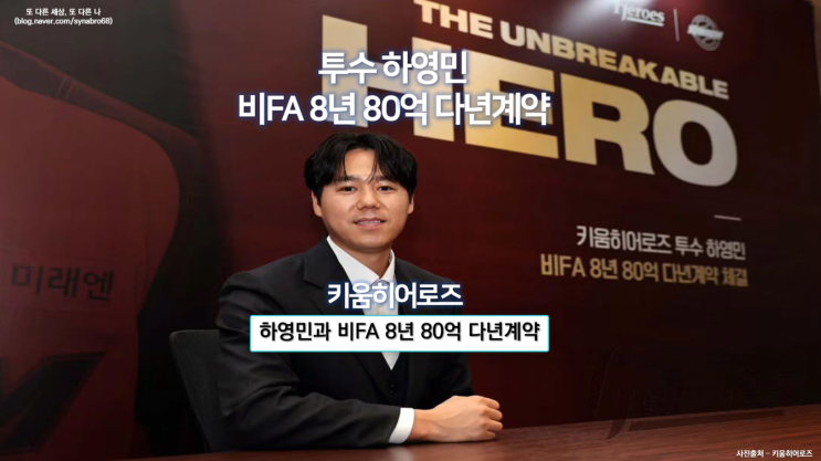 키움히어로즈 <b>투수</b> <b>하영민</b>과 8년 80억원 비FA 다년계약 체결