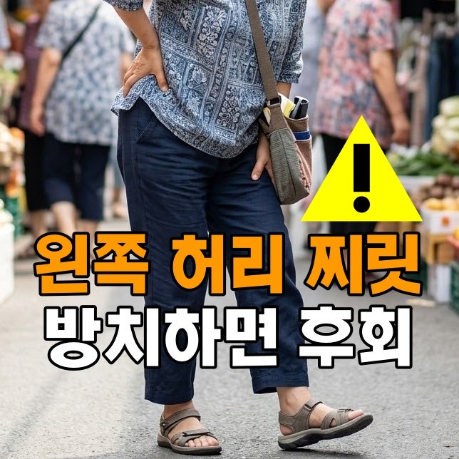 왼쪽 허리 찌릿 걸을때마다 불편해서 죽겠다고요?