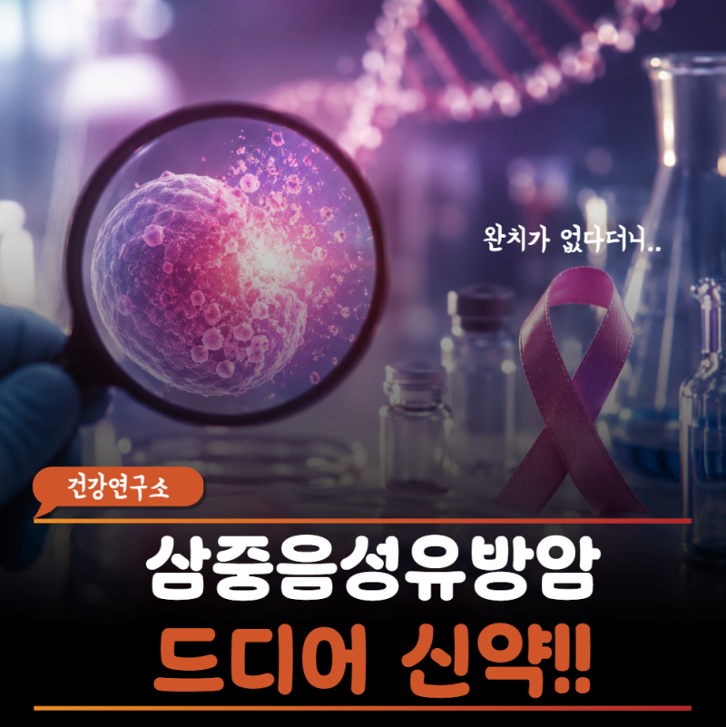 독한 항암제밖에 없던 삼중음성유방암? 암세포 스스로 무너지게 만들 뜻밖의 약점 발견