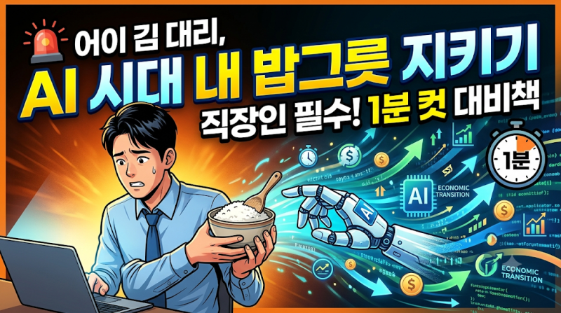"어이 김 대리, 이것도 이제 AI가 한다며?" 직장인 밥그릇 지키는 AI 경제 전환 대비책 1분 컷