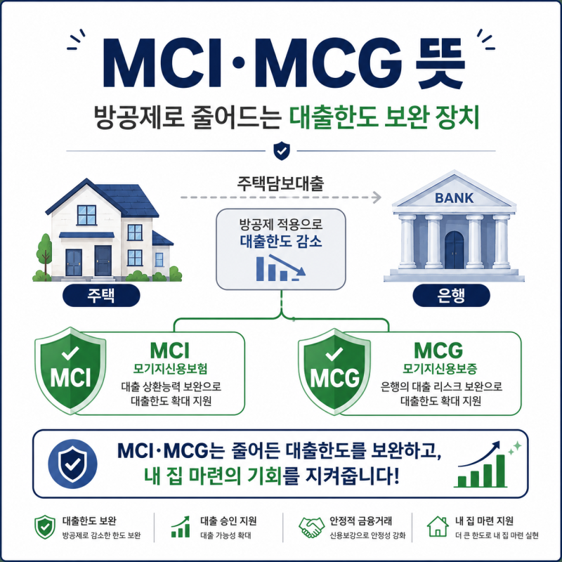 MCI MCG 뜻, 주담대 최우선변제 대출한도 보증