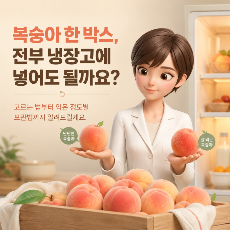 복숭아 보관법, 언제까지 실온에 두고 언제 냉장해야 할까요?