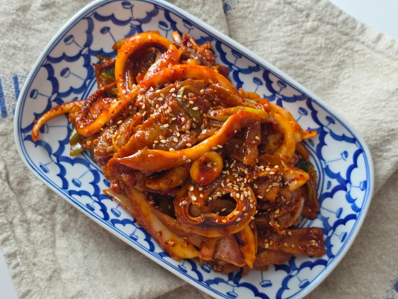 백종원 오삼불고기 레시피 양념 오징어삼겹살볶음