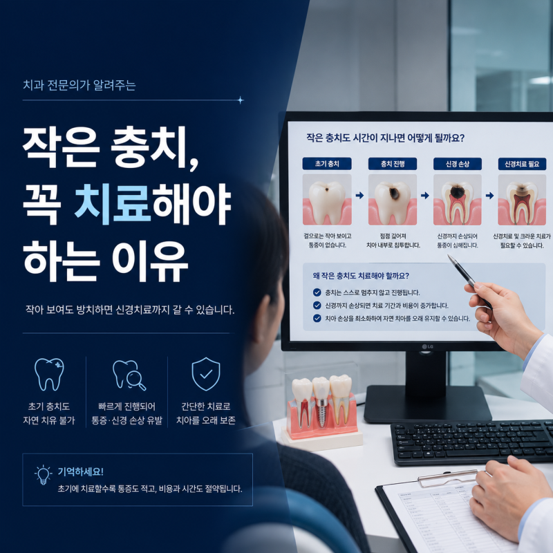 대전토요일치과 작은 충치 꼭 치료해야 하는 이유