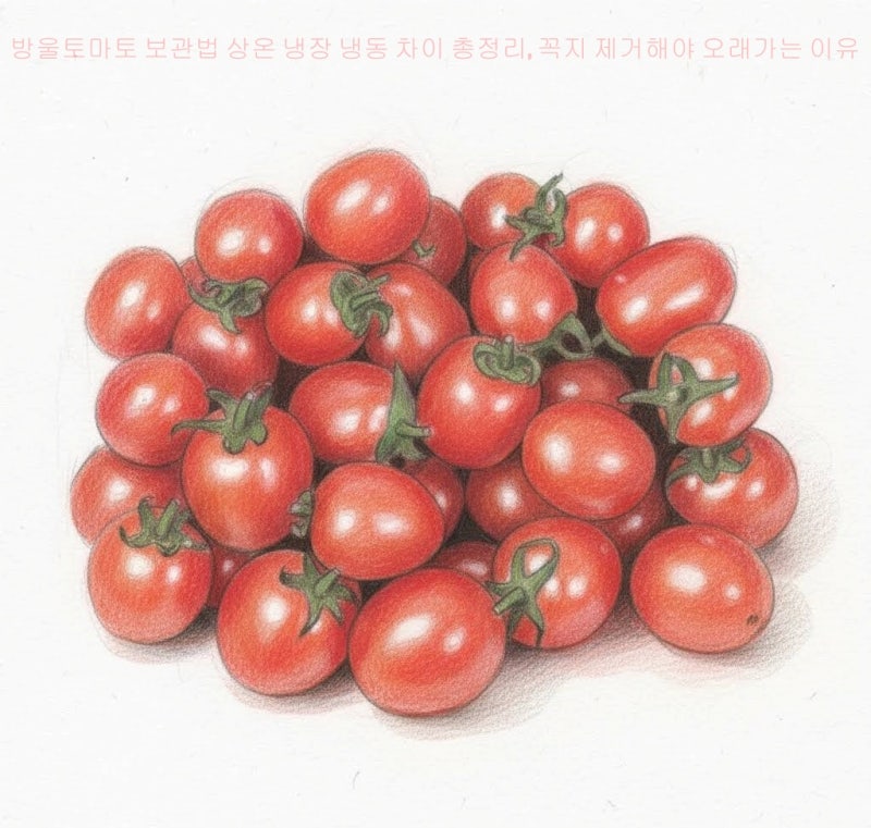 방울토마토 보관법 상온 냉장 냉동 차이 총정리, 꼭지 제거해야 오래가는 이유
