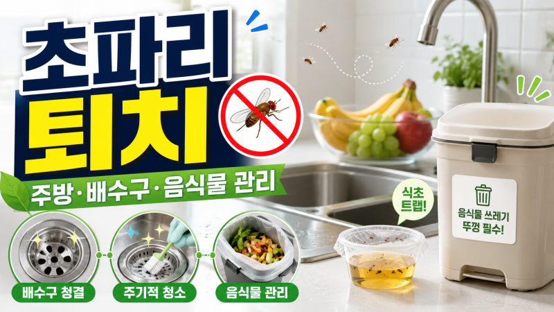 초파리 퇴치 제대로 하는 법, 식초 트랩보다 먼저 할 일