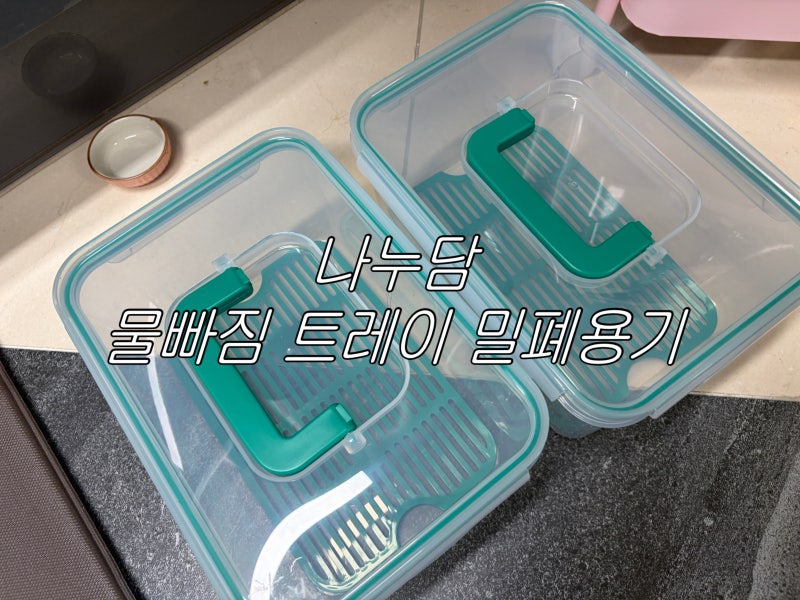 수박통 하나로 끝! 나누담 물빠짐 트레이 밀폐용기 사용 후기, 야채부터 과일까지 신선하게 ....