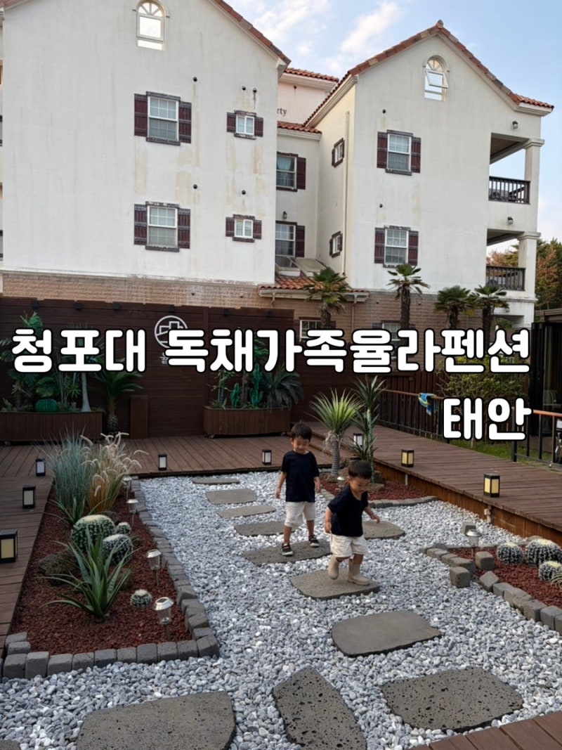 태안 청포대 독채 가족 율라 펜션 A동 수영장 갯벌체험 즐기기