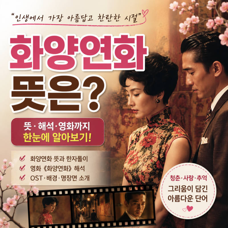 화양연화 뜻 총정리｜뜻, 해석부터 영화까지 한 번에 알아보기