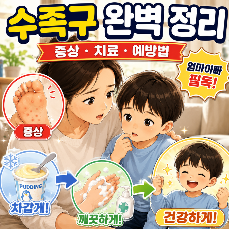 수족구 증상 및 치료법 예방법 완벽 정리 | 어린이 손발입질환 육아 가이드