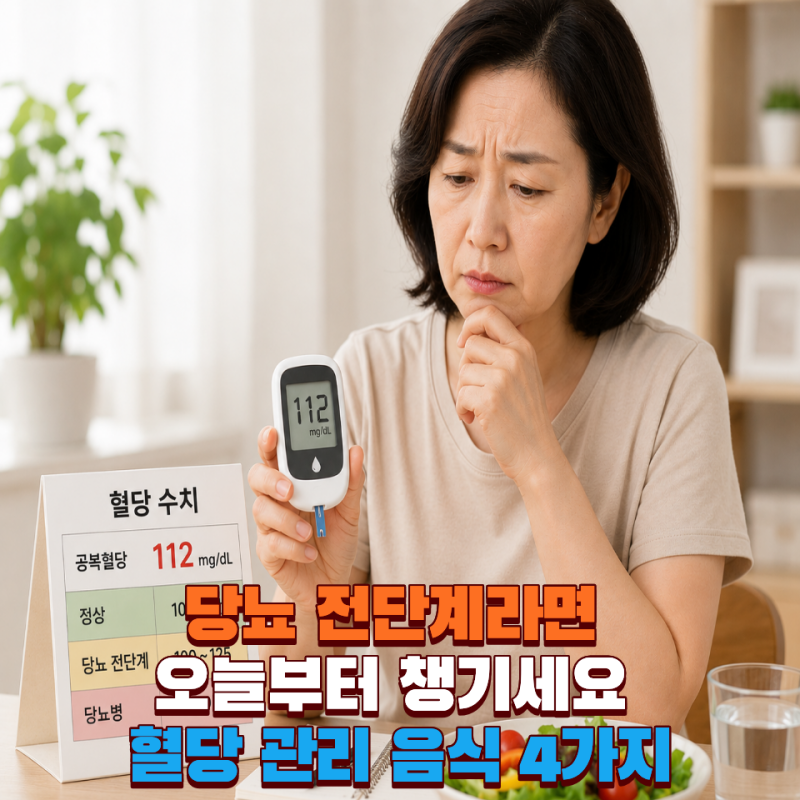 당뇨 전단계라면 오늘부터 챙기세요 혈당 관리 음식 4가지