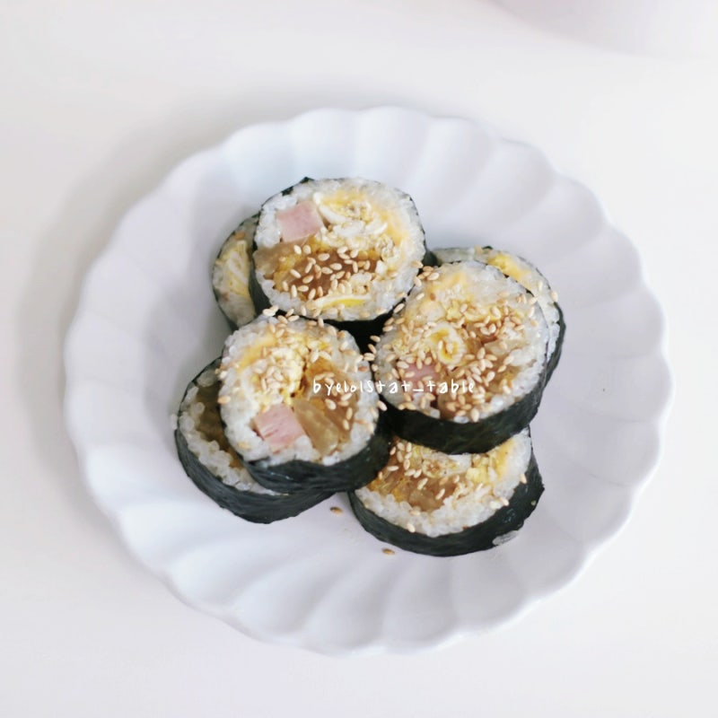묵은지 김밥 만들기, 맛보장 스팸 계란김밥 레시피 간단 김밥 재료