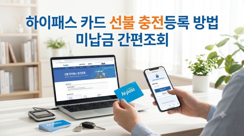 하이패스 카드 선불 충전등록 방법 미납금 간편조회
