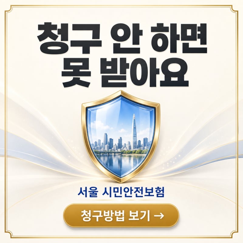 서울시 시민안전보험 청구방법 서류, 기한 총정리