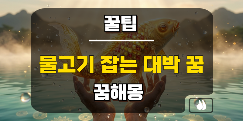 로또당첨 부럽지 않은 큰 물고기잡는 꿈 대박 꿀팁!