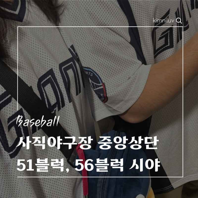 사직야구장 좌석 시야 사직구장 중앙상단석 51블럭 56블럭 자리
