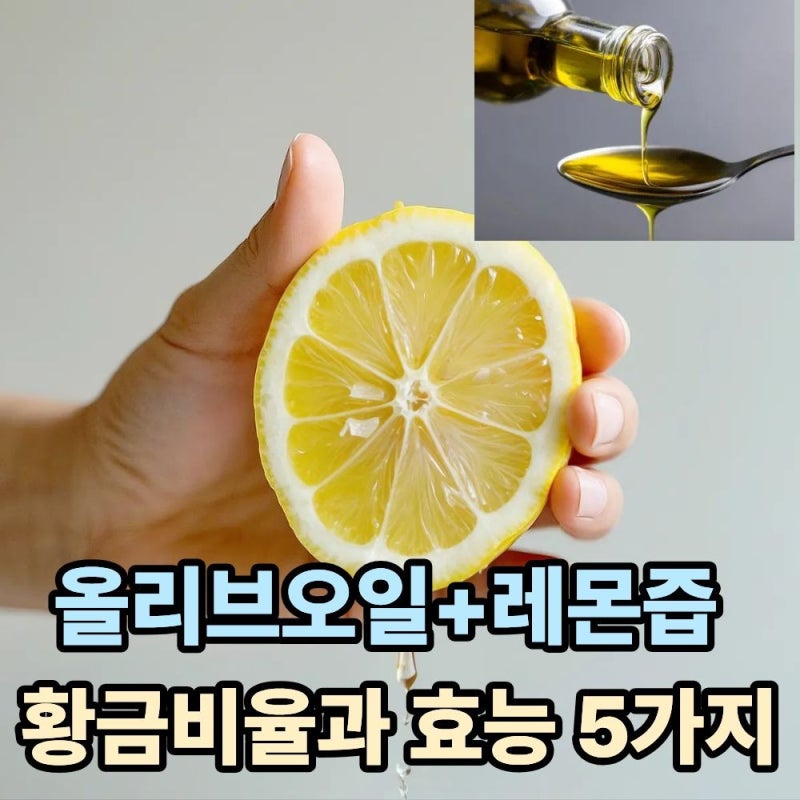 천연 위고비? 올리브오일과 레몬즙의 조합 황금비율과 먹는 시간 및 효능 5가지