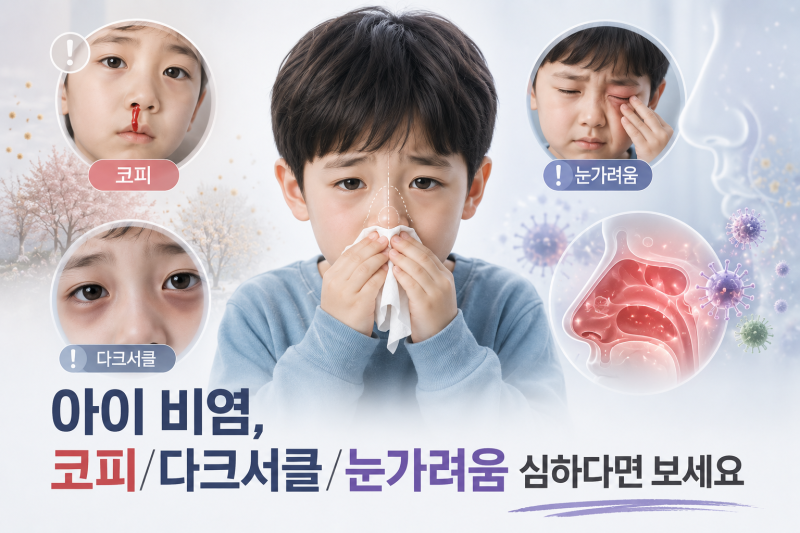 비염있는 아이, 코피/눈가려움/다크서클 심하다면 보세요 l 광주 어린이병원