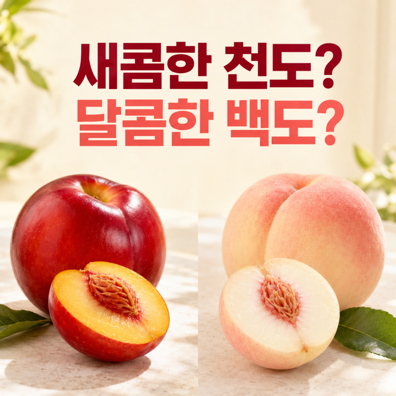 천도복숭아와 백도 차이는 무엇일까? 껍질·맛·식감·보관법 비교