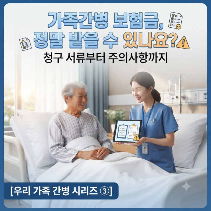 가족간병 보험금, 정말 받을 수 있나요? 청구 서류부터 주의사항까지 [우리 가족 간병 시리즈....