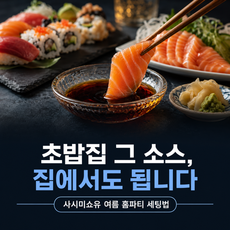 사시미쇼유 냉채 & 초밥 디핑 ― 여름 홈 파티 세팅법