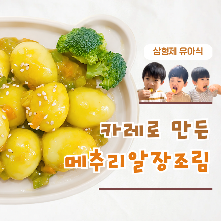아기 카레 메추리알장조림 레시피 밥 한그릇 뚝딱 유아식 반찬