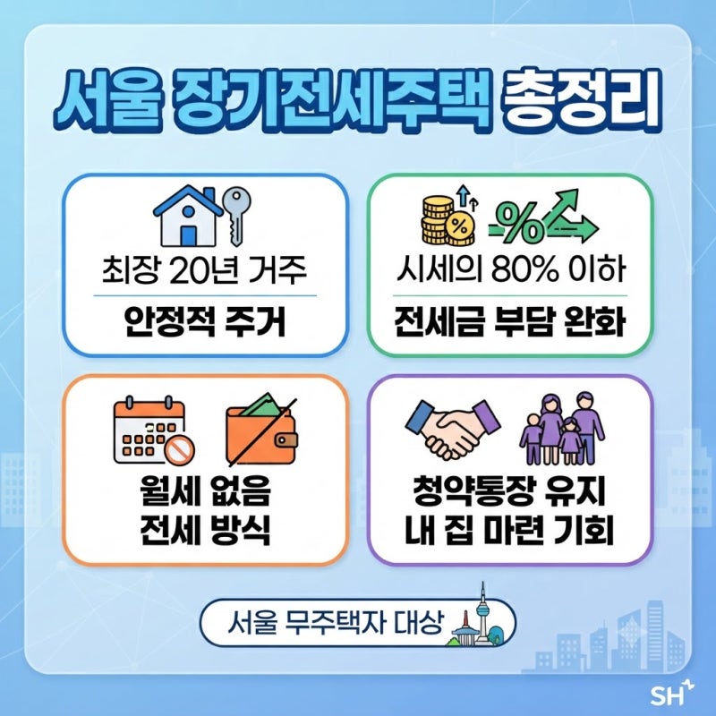 전세 걱정 끝! 서울 장기전세주택 최대 20년 거주 신청조건 총정리