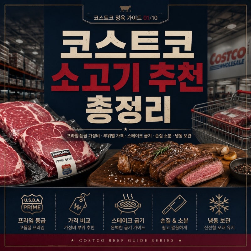 코스트코 소고기 추천 총정리 | 프라임 등급 가성비·부위별 가격·스테이크 굽기·손질 소분 ....