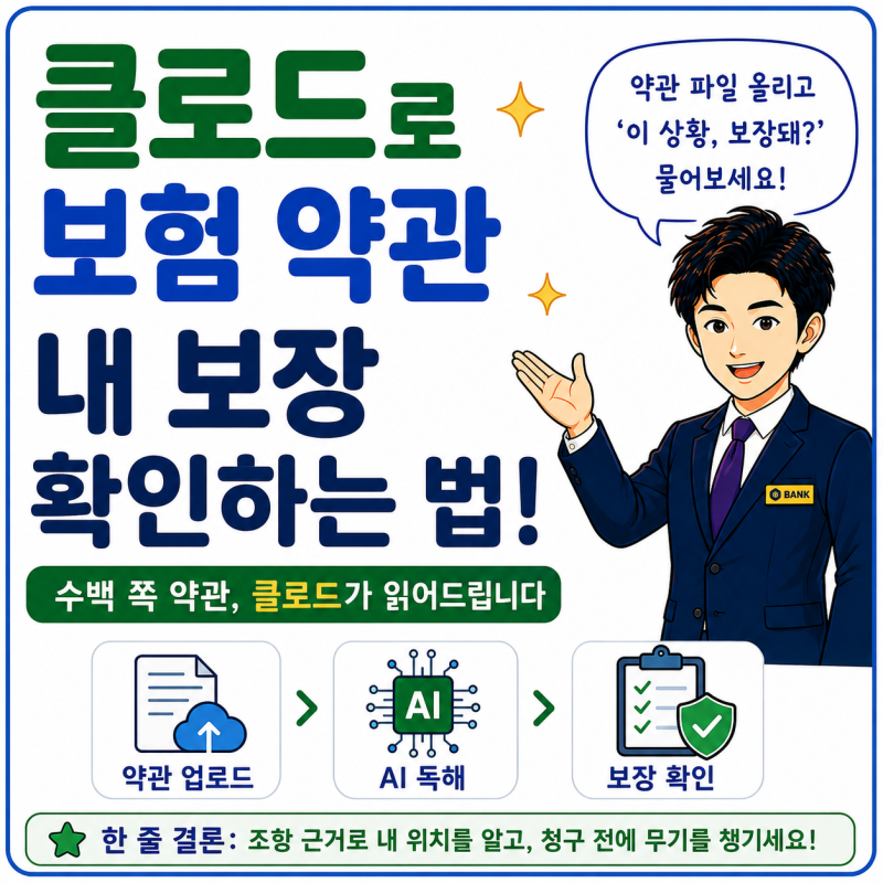 클로드로 보험 약관에서 내 보장 확인하는 법, 청구 전 조항 찾기