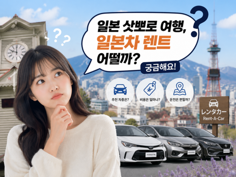 [렌트 준비 A to Z] "일본 렌터카 예약, 하루 얼마면 될까?" 국제운전면허증 발급부터 삿포로 렌....