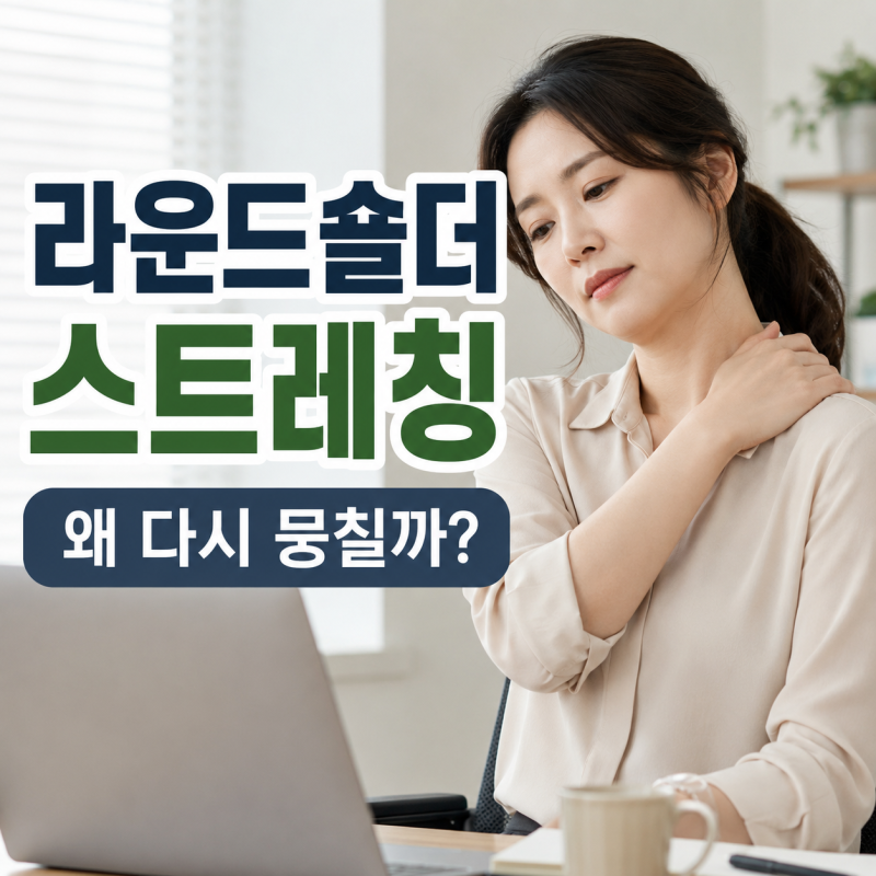 라운드숄더 스트레칭 매일 해도 어깨가 다시 뭉치는 이유