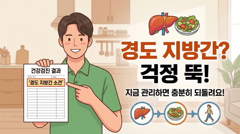 경도 지방간 소견, 얼마나 걱정해야 할까요? 지방간 없애는법까지