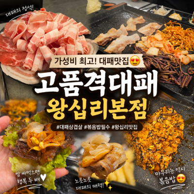 왕십리역고기집 추천! 고품격대패왕십리본점에서 즐긴 푸짐한 돼지한판 후기