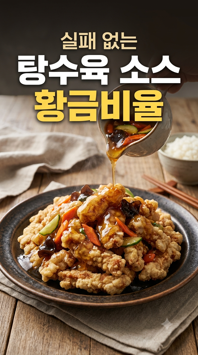실패 없는 탕수육 소스 황금비율, 중식당 맛 그대로 재현하는 요리 꿀팁