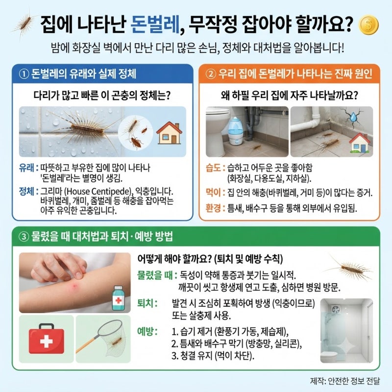집에 나타난 돈벌레, 무작정 잡아야 할까요
