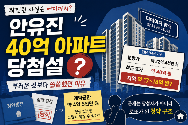 [연예] 안유진 40억 아파트 당첨설, 부러운 것보다 씁쓸했던 이유