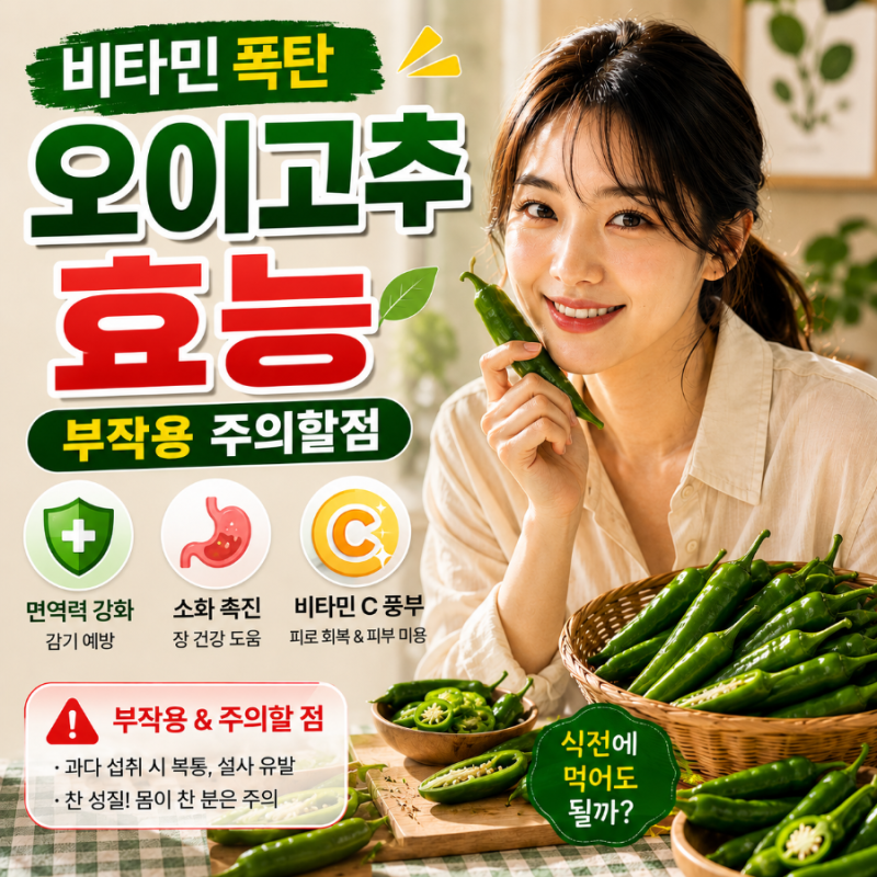 오이고추 효능 비타민C가 사과의 20배라고?