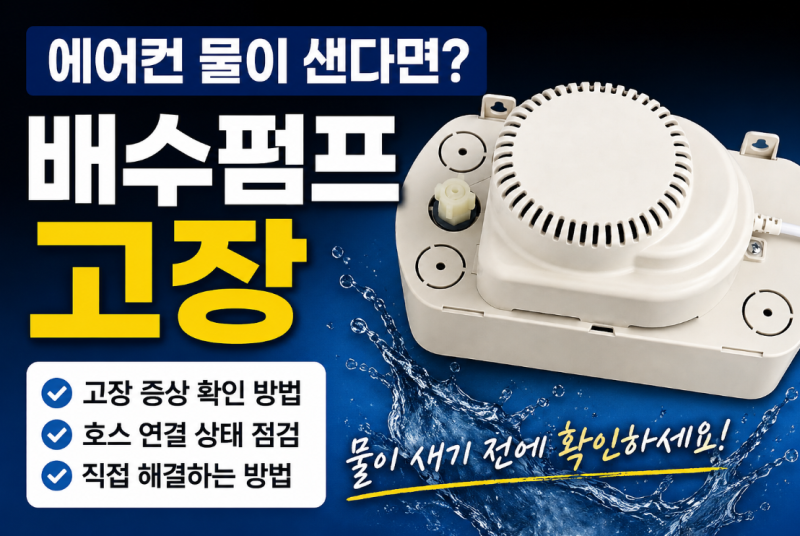 에어컨 배수펌프 고장, 물이 샌다면 가장 먼저 확인해야 할 곳