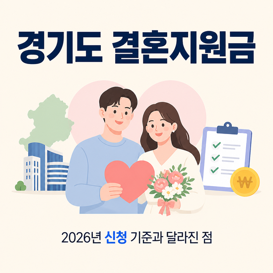 2026 경기도 결혼지원금 놓치면 손해인 이유와 바뀐 신청 기준