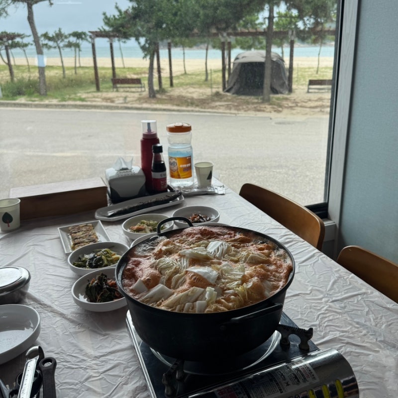 천리포수목원 맛집 관해수산 오션뷰 태안 게국지 식당