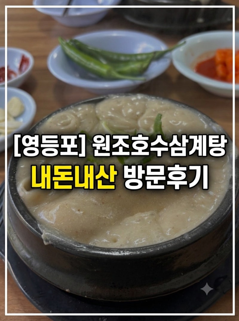 초복 몸보신ㅣ영등포 원조호수삼계탕 후기ㅣ고추장 포장까지