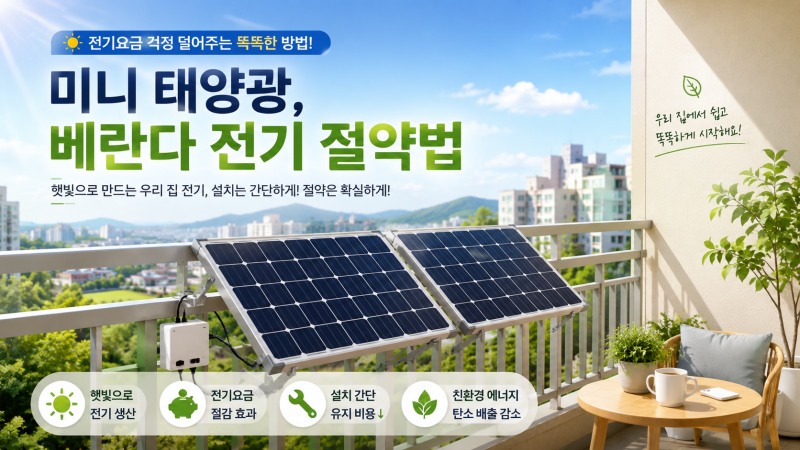 태양광을 통한 에너지 절약법!