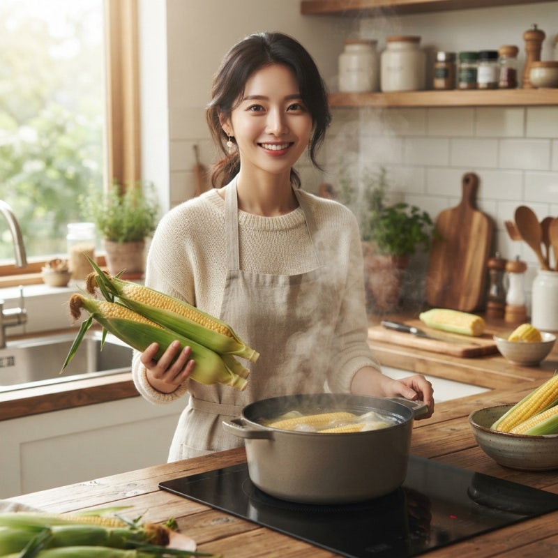 옥수수 삶는법, 찰옥수수 쫀득하게 삶는 시간과 비율