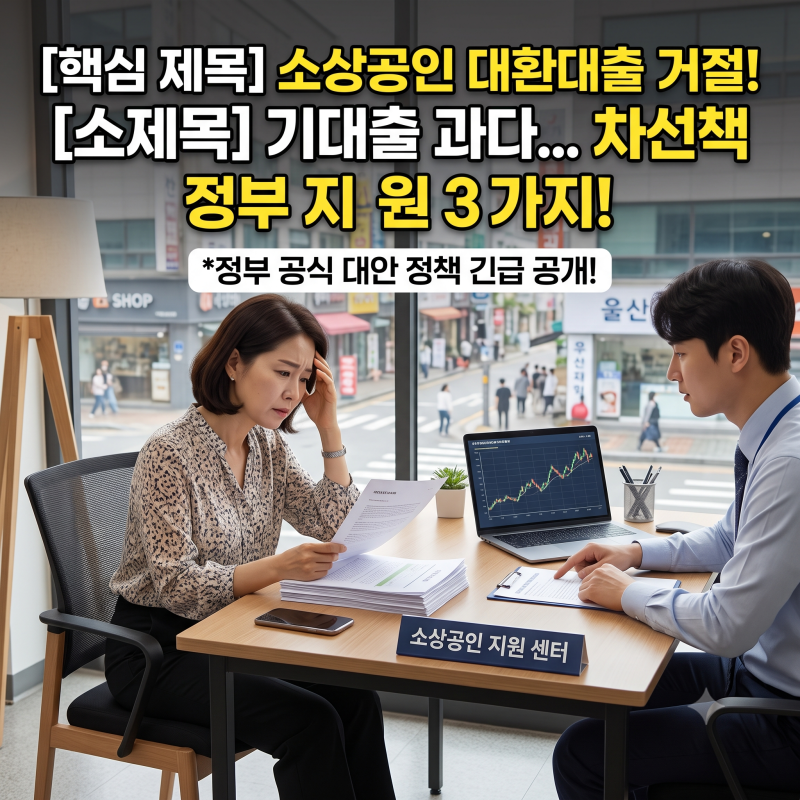 소상공인 대환대출 기대출 과다로 거절당했을 때, 차선책으로 알아보는 정부 지원 정책 3가....