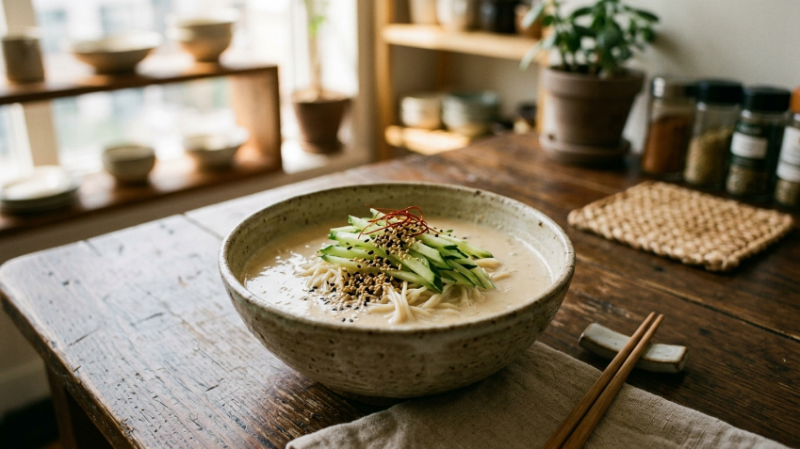 콩국수 만들기 레시피, 여름음식 콩물 농도 만드는법