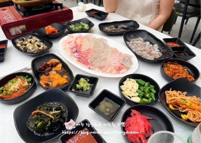 서천특화시장 싱싱한 회 맛집 & 시어머니 생신상차림까지 희리산해송자연휴양림